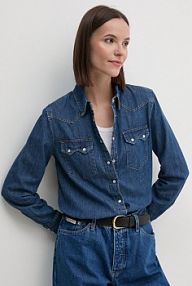 Koszula jeansowa United Colors of Benetton  niebieska 5RZKDQ06T