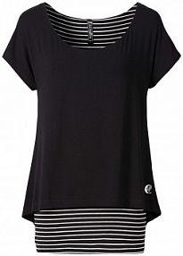 Długi T-shirt z miękkiej mieszanki wiskozy  damski Bonprix