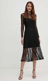 Sukienka midi Sisley  czarna 4HLGLV06D