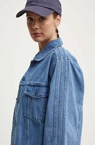 Kurtka jeansowe adidas Originals  niebieska damska IS1742