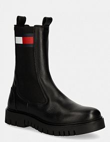 Sztyblety Tommy Jeans czarne damskie EN0EN02625