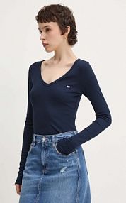 Longsleeve Tommy Jeans  granatowy damski DW0DW17990