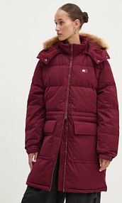 Kurtka puchowa Tommy Jeans  bordowy damska DW0DW18821