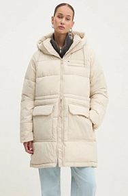 Kurtka puchowa Tommy Jeans  beżowa damska DW0DW18842