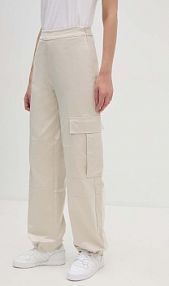 Spodnie eleganckie Calvin Klein Jeans  beżowe damskie J20J223921