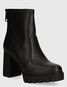 Botki na obcasie Calvin Klein Jeans  czarne YW0YW01546
