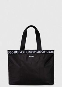 Torebka shopperka HUGO  czarna 50498176