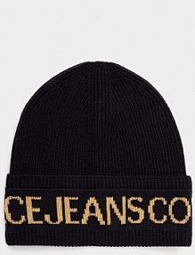 Czapka zimowa Versace Jeans Couture  czarna damska 77HAZK40.ZG31