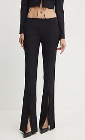 Spodnie eleganckie Versace Jeans Couture  czarne damskie 77HAA115.N039