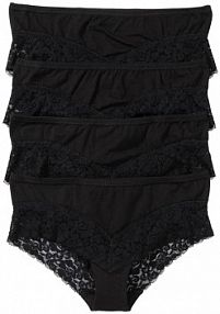 Figi panty z koronką (4 pary)  Bonprix