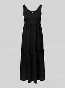 Sukienka o długości do kolan z efektem stopniowania QS czarna EAN Jsy Stufe Midi6