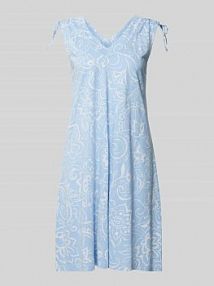 Sukienka mini z dekoltem w serek s.Oliver RED LABEL niebieska EAN 2147037