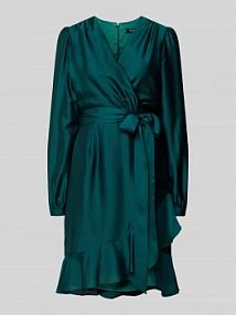 Sukienka koktajlowa z zakładką Swing zielona EAN 5AF18900