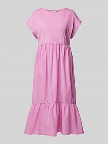 Sukienka midi z okrągłym dekoltem s.Oliver RED LABEL różowa EAN matmix Stufe6