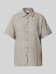 Bluzka koszulowa z wykładanym kołnierzem model Lavara FREE/QUENT beżowa damska EAN 204038