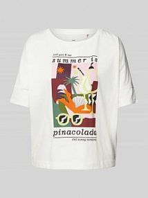 T-shirt z okrągłym dekoltem model Dacina Lieblingsstück biały damski EAN 24051938