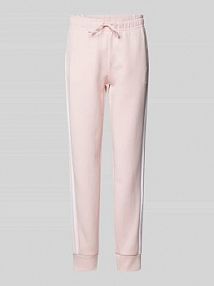 Spodnie dresowe o kroju regular fit z detalem z logo ADIDAS SPORTSWEAR różowe damskie EAN basic sweatpant