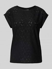 T-shirt z haftem angielskim model Blond FREE/QUENT czarny damski EAN 126782