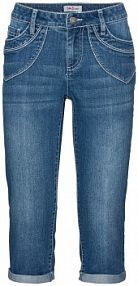 Dżinsy Straight Mid Waist, cropped  Bonprix