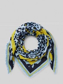 Chusta ze wzorem w panterkę s.Oliver RED LABEL niebieska EAN gemusterter Scha