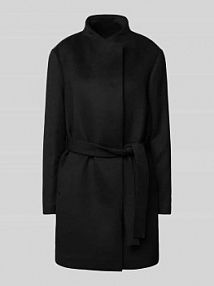 Płaszcz z paskiem w talii Calvin Klein Womenswear czarny damski EAN K20K207700