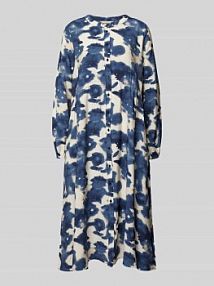 Sukienka midi z plisami model Julie FREE/QUENT niebieska EAN 204466