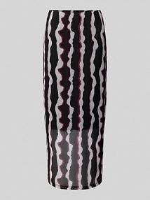 Spódnica midi o kroju relaxed fit z siateczki z abstrakcyjnym wzorem s.Oliver RED LABEL czarna EAN LT 07