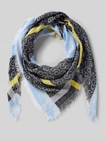 Chusta we wzory na całej powierzchni s.Oliver RED LABEL niebieska EAN gemusterter Scha