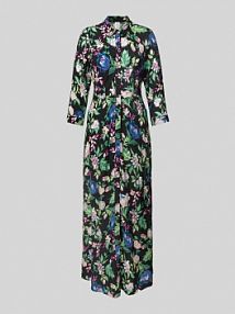 Sukienka koszulowa z wiskozy z listwą guzikową YAS czarna EAN 26022663