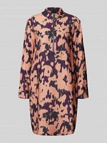 Sukienka o długości do kolan ze stójką JAKE*S STUDIO WOMAN różowa EAN WaterFLW Zip8