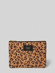 Kosmetyczka z naszywką z logo model Agar WOUF brązowa EAN ML240026