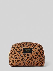 Kosmetyczka z naszywką z logo model Agar WOUF brązowa EAN MB240026