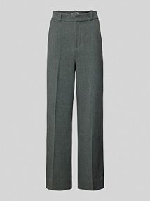 Spodnie materiałowe z prostą nogawką i szlufkami na pasek Essentiel Antwerp szary damski EAN Ghoul