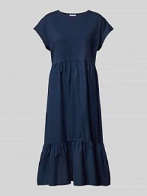 Sukienka midi z okrągłym dekoltem s.Oliver RED LABEL granatowa EAN matmix Stufe6