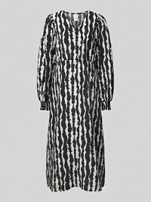 Sukienka midi z dekoltem w serek model ZENA YAS czarna EAN Zebra Midi8