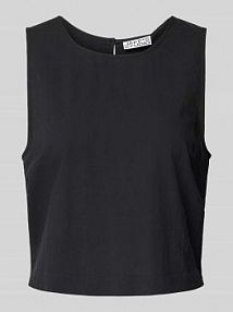 Top bluzkowy z okrągłym dekoltem JAKE*S STUDIO WOMAN czarny damski EAN 74968300270