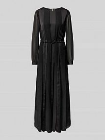 Długa sukienka z tunelem Emporio Armani czarna EAN EW000049.AF10209