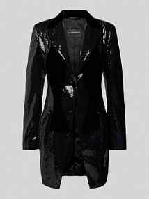 Żakiet z cekinowym obszyciem Emporio Armani czarny EAN EW000068.AF10244