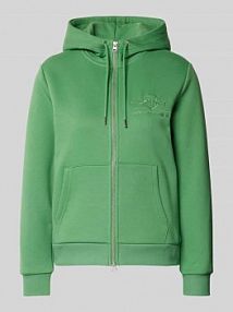 Bluza rozpinana z wyhaftowanym logo Gant zielona damska EAN 4200671