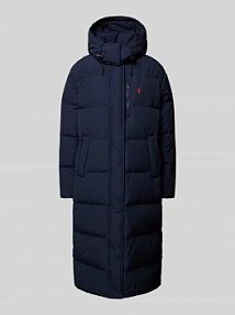 Płaszcz pikowany z kapturem Polo Ralph Lauren granatowy damski EAN 211941005