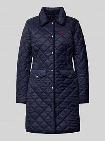 Płaszcz pikowany z wykładanym kołnierzem Polo Ralph Lauren granatowy damski EAN Stepp Mantel