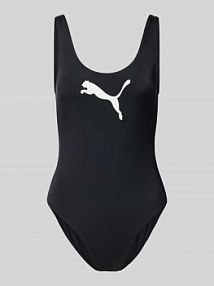 Kostium kąpielowy z nadrukiem z logo Puma czarny EAN 100000072