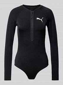 Kostium kąpielowy z listwą z zamkiem błyskawicznym Puma czarny EAN 100000071