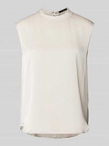 Top bluzkowy z rozcięciami po bokach Windsor beżowy damski EAN BLS TRIACE STEH