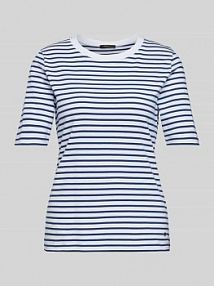 T-shirt z okrągłym dekoltem Windsor niebieski damski EAN SH RINGEL ONECK