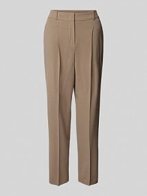 Spodnie materiałowe w kant z mieszanki wełny Windsor szare damskie EAN 30043138