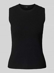 Top z dzianiny z fakturowanym wzorem Zero czarny damski EAN 1088342102