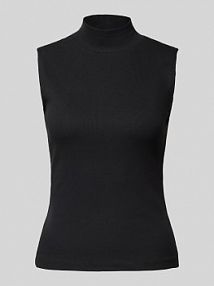 Top z dzianiny ze stójką Zero czarny damski EAN 1090162355