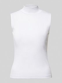Top z dzianiny ze stójką Zero biały damski EAN 1090162355
