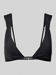 Top bikini z aplikacją z logo Calvin Klein Underwear czarny EAN KW0KW02641